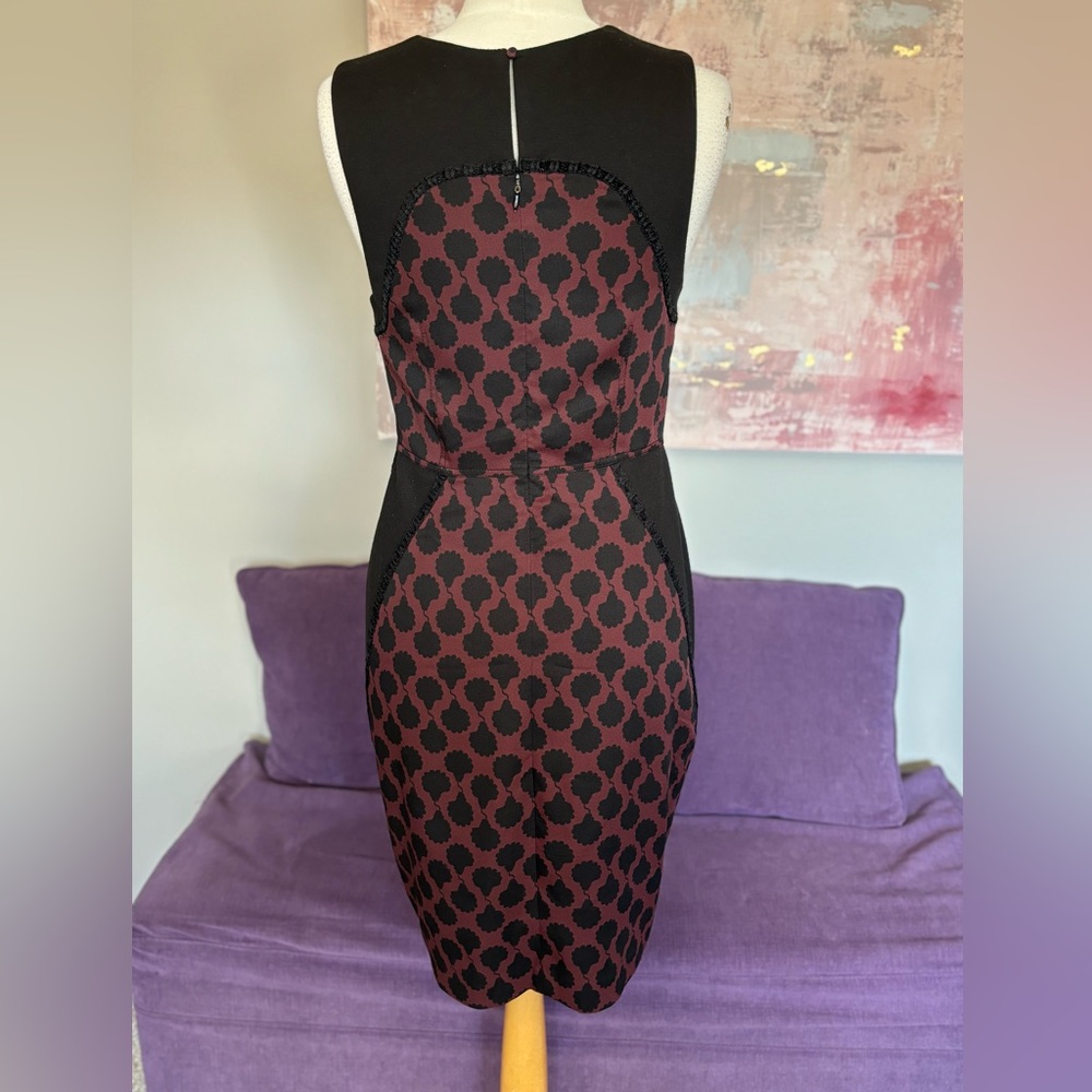 Rachel Roy Women's Dark Red and Black‎ Dress with Zipper Feature Size 8 - Picture 14 of 14